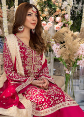 Azure Embroidered Chiffon Unstitched 3 Piece Suit - 12